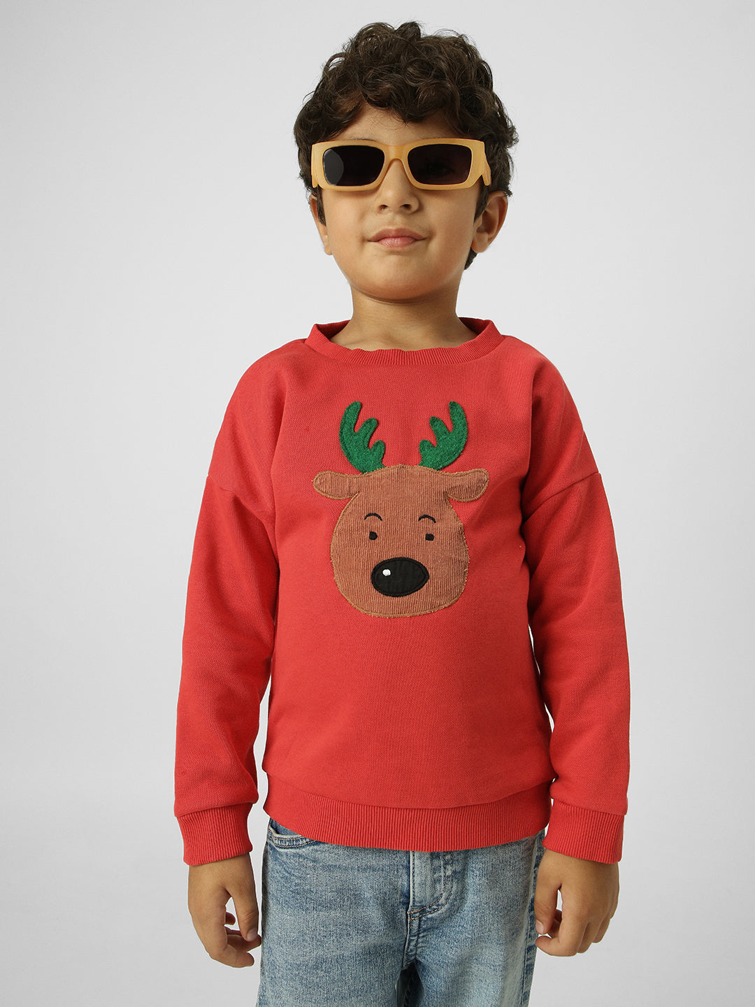 Boys Holiday-Themed Applique Design Sweatshirt
