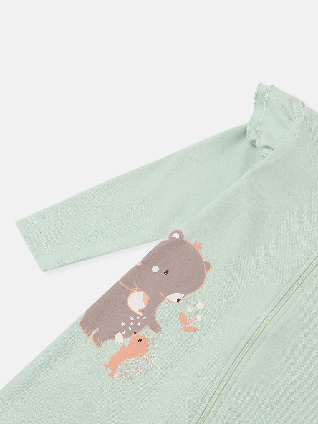 Nautinati Infant's Premium Cotton Graphic Printed Pack of 2 Sleepsuits