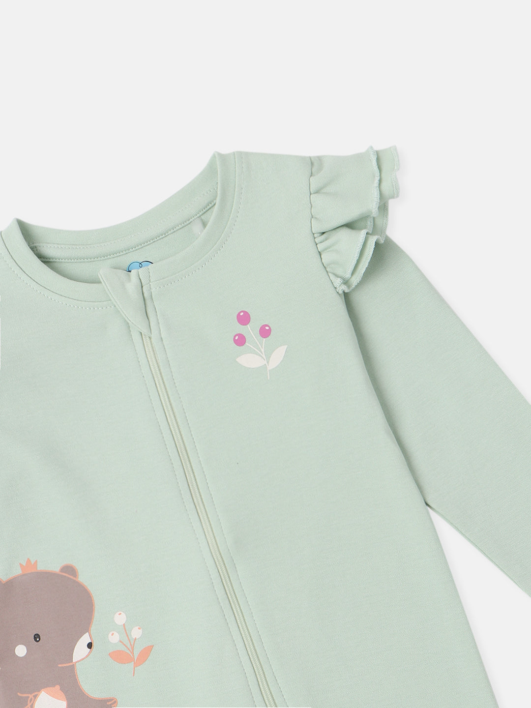 Nautinati Infant's Premium Cotton Graphic Printed Pack of 2 Sleepsuits