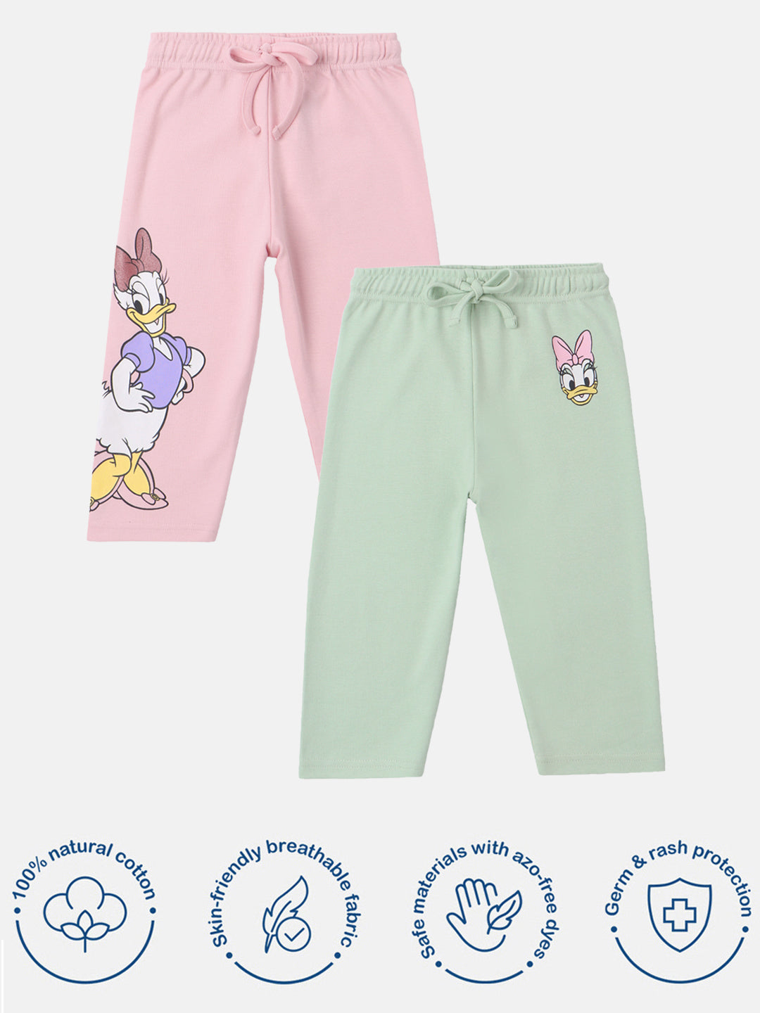 Nautinati Disney Daisy Legging For Baby Girls (Multicolor Pack of 2)