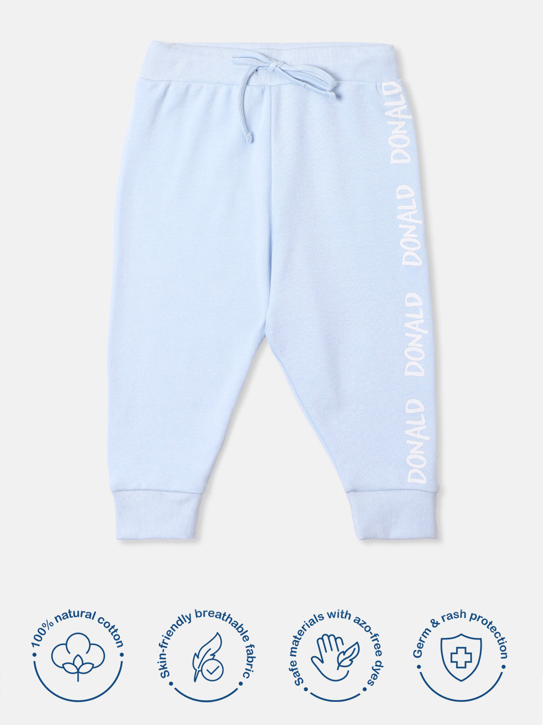 Nautinati Disney Donald Duck Baby Boys Casual T-shirt Track Pants (Green & Blue)