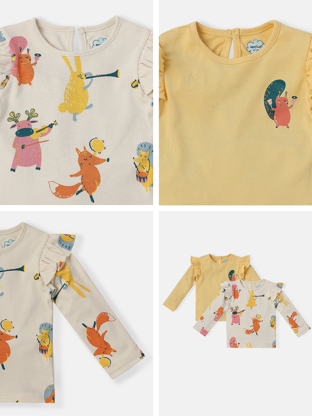 Nautinati Infants 100% Cotton Pack of 2 T-shirt