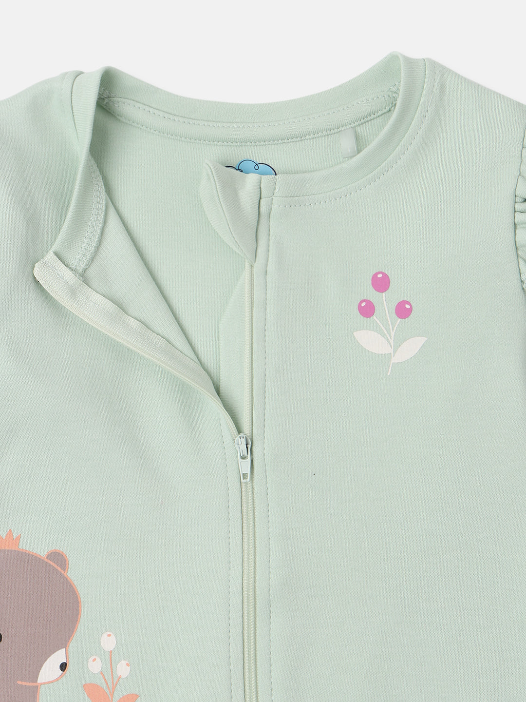 Nautinati Infant's Premium Cotton Graphic Printed Pack of 2 Sleepsuits