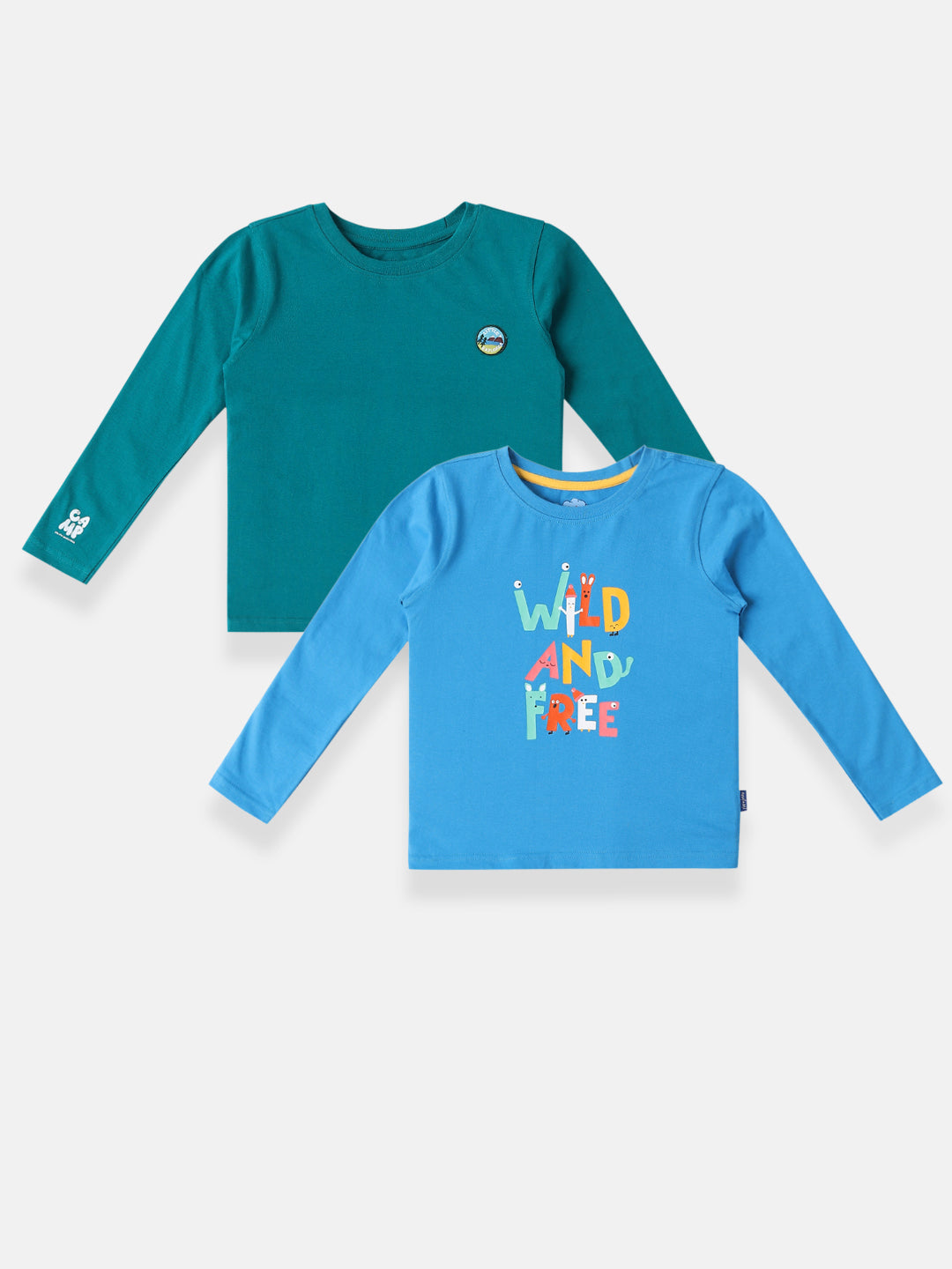 Nautinati Boys Cotton Pack of 2 Printed T-shirt