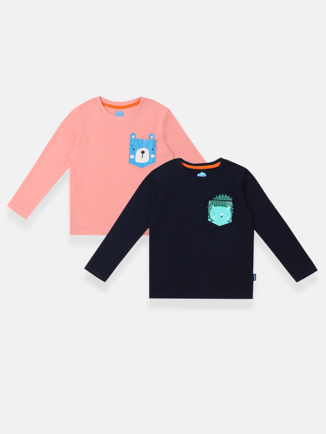 Nautinati Boys' Cotton Printed Pack of 2 T-shirt
