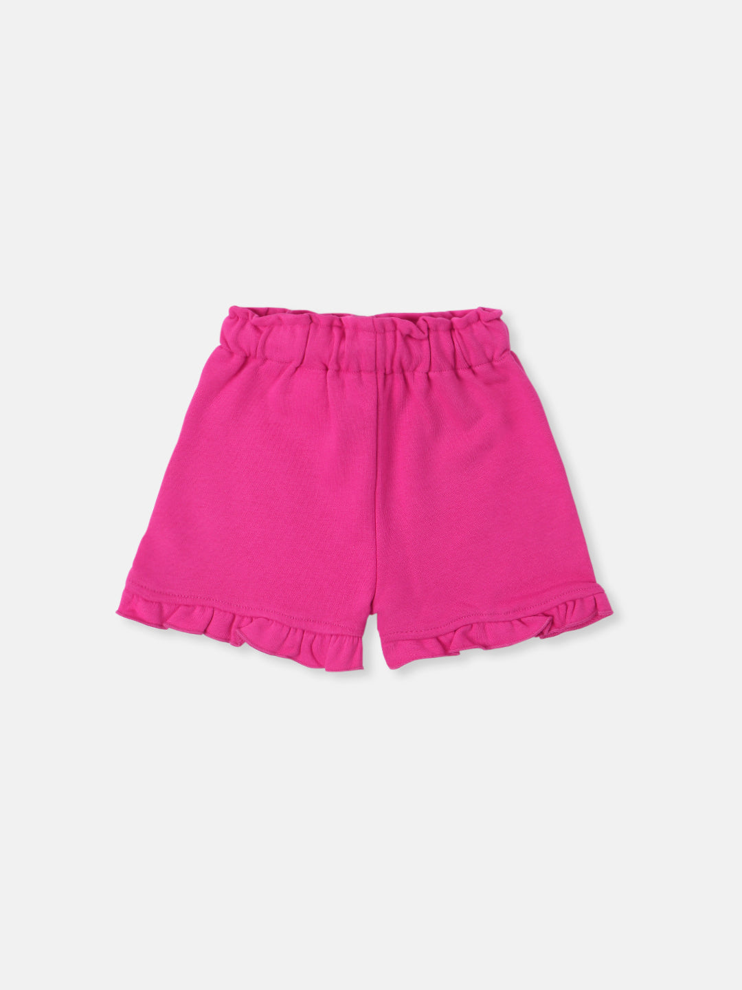 Nautinati Girls Terry Cotton Cake and Bear Printed Shorts