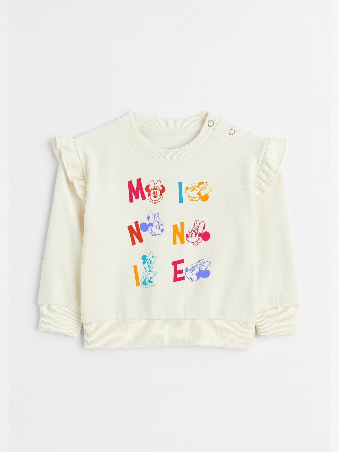 Nautinati White & Blue Typography Sweatshirt Set for Girls