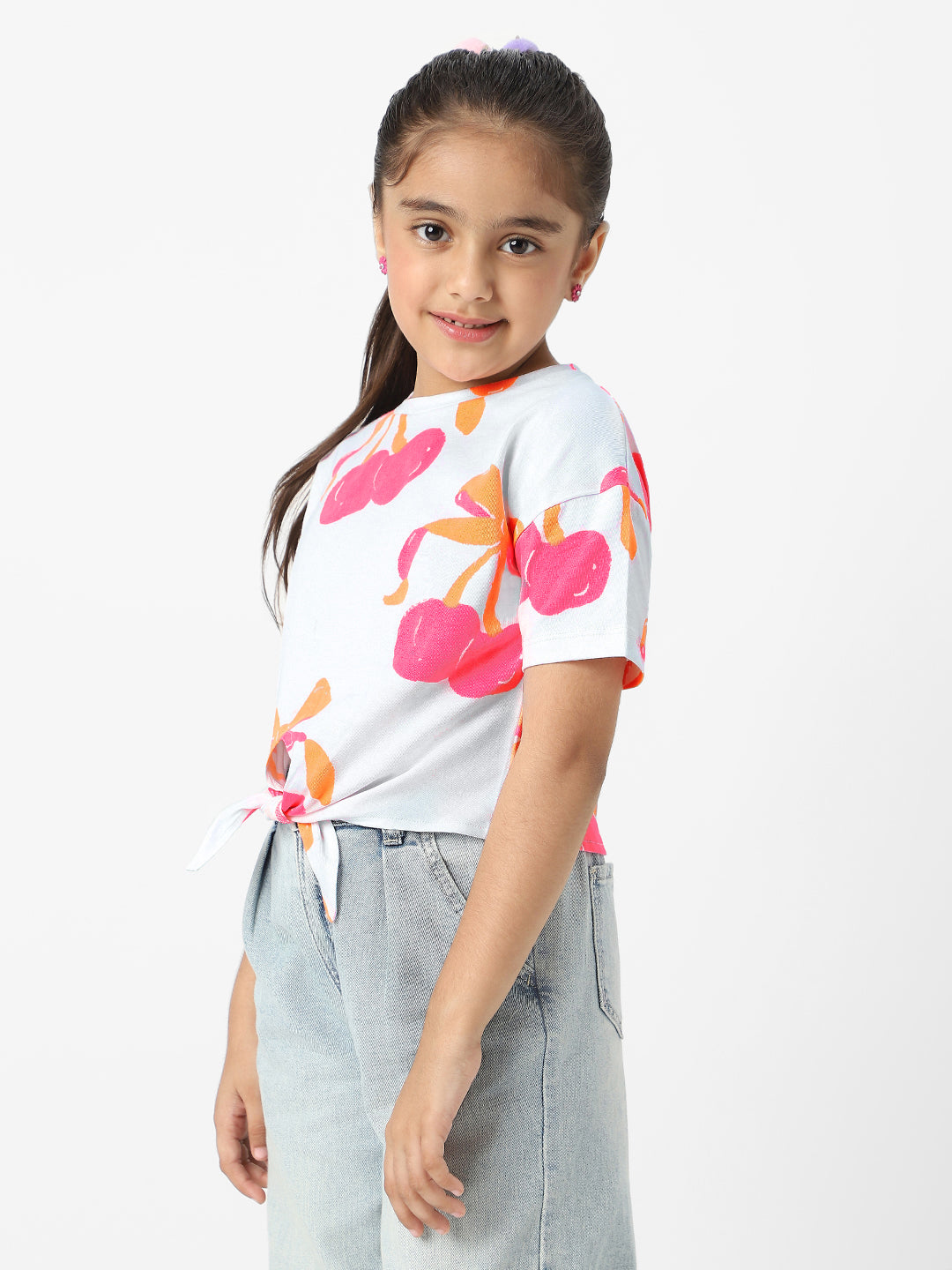 Nautinati Girls' Cotton Tie-up Top
