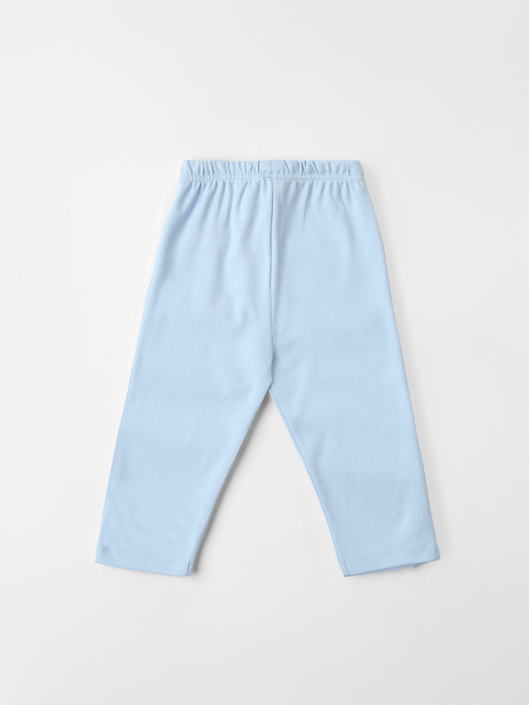 Nautinati Cotton Solid and Forest AOP Pack of 2 Pants Set for Baby Girls