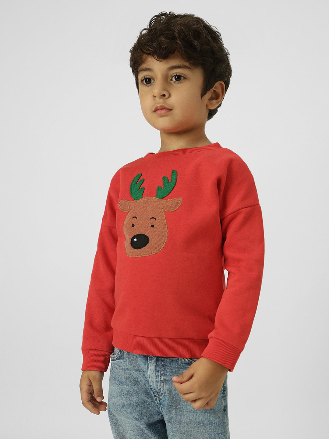 Boys Holiday-Themed Applique Design Sweatshirt