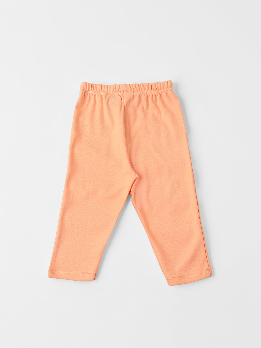 Nautinati Cotton Solid and Forest AOP Pack of 2 Pants Set for Baby Girls