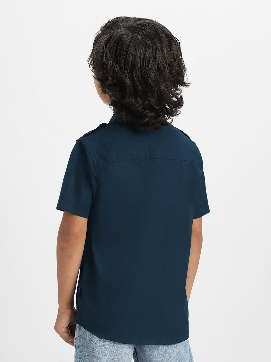 Nautinati Boys Cotton Shirt with 2 Front Pockets | Age 2 - 10 Years