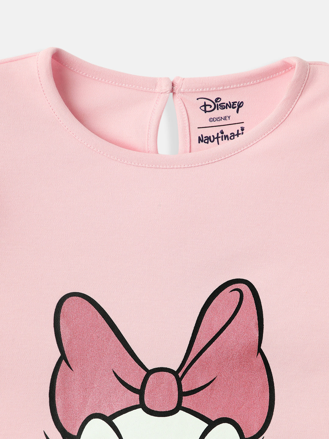 Nautinati Disney Daisy Baby Girls Pure Cotton Regular T Shirt (Pink, Pack of 1)