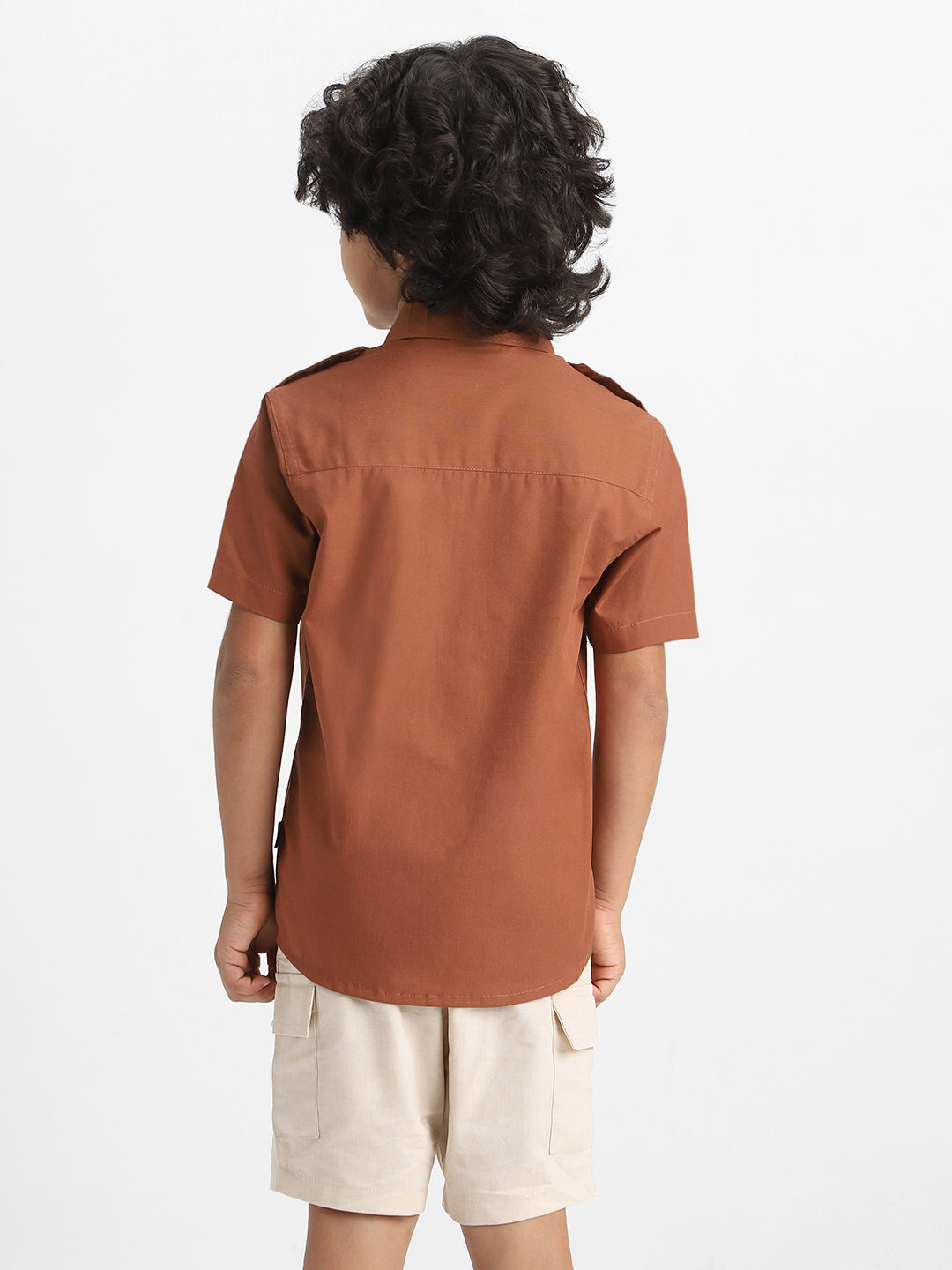Nautinati Boys Cotton Shirt with 2 Front Pockets | Age 2 - 10 Years