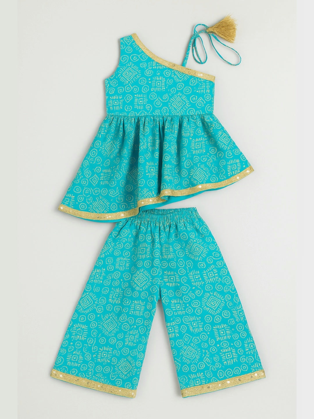 Nautinati Girls' Cotton Ethnic Festive Set | Age 2-10 Years