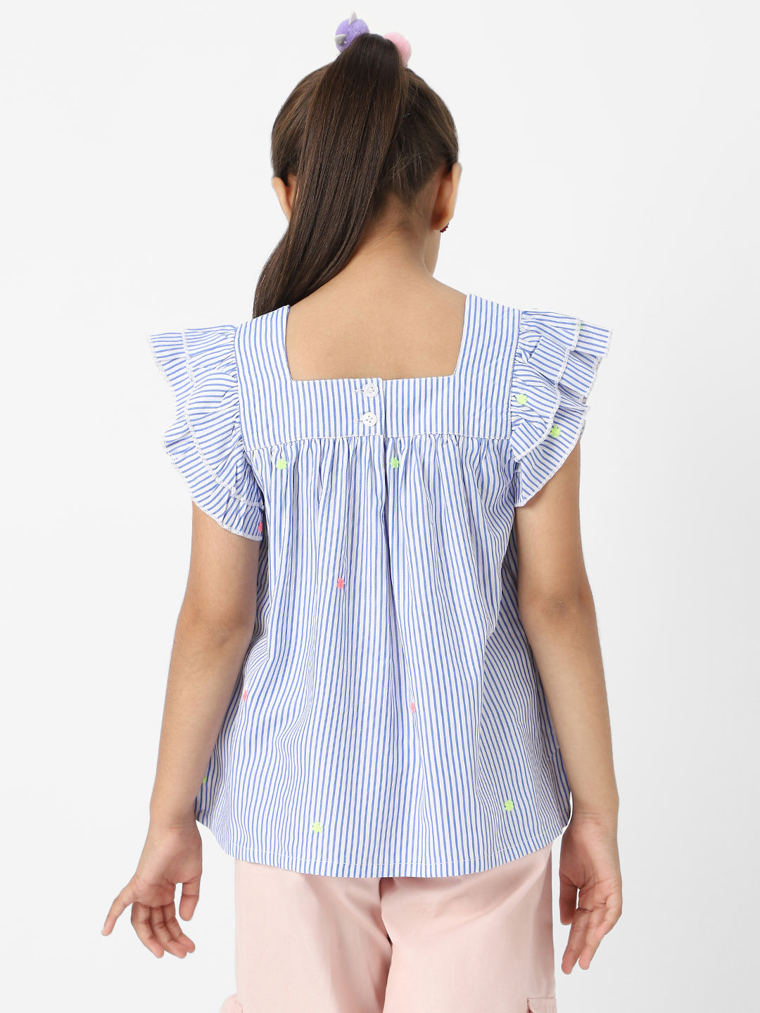 Nautinati Girls' Cotton Striped Top