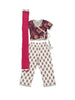 Nautinati Red & White Festive Ethnic Set for Girls – Cotton Comfort & Style