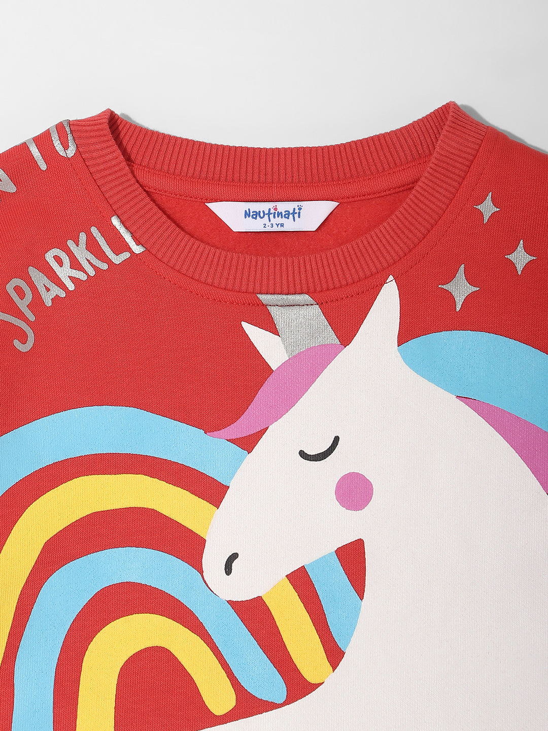 Nautinati Unicorn Graphic Print Sweatshirt for Girls