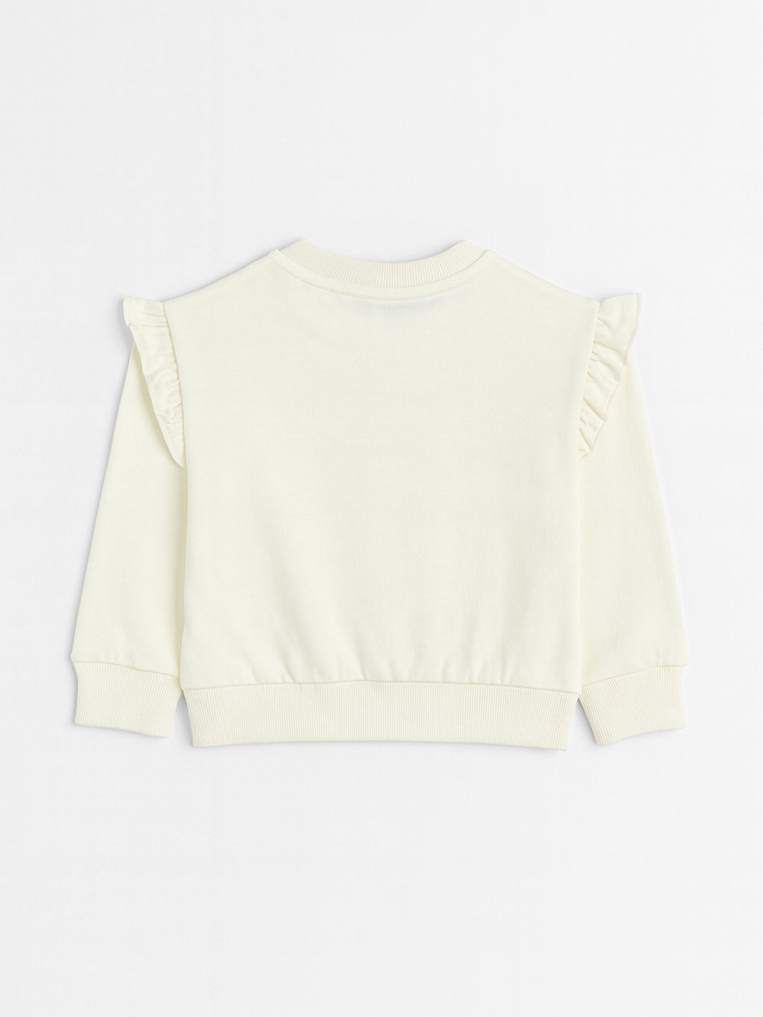 Nautinati White & Blue Typography Sweatshirt Set for Girls