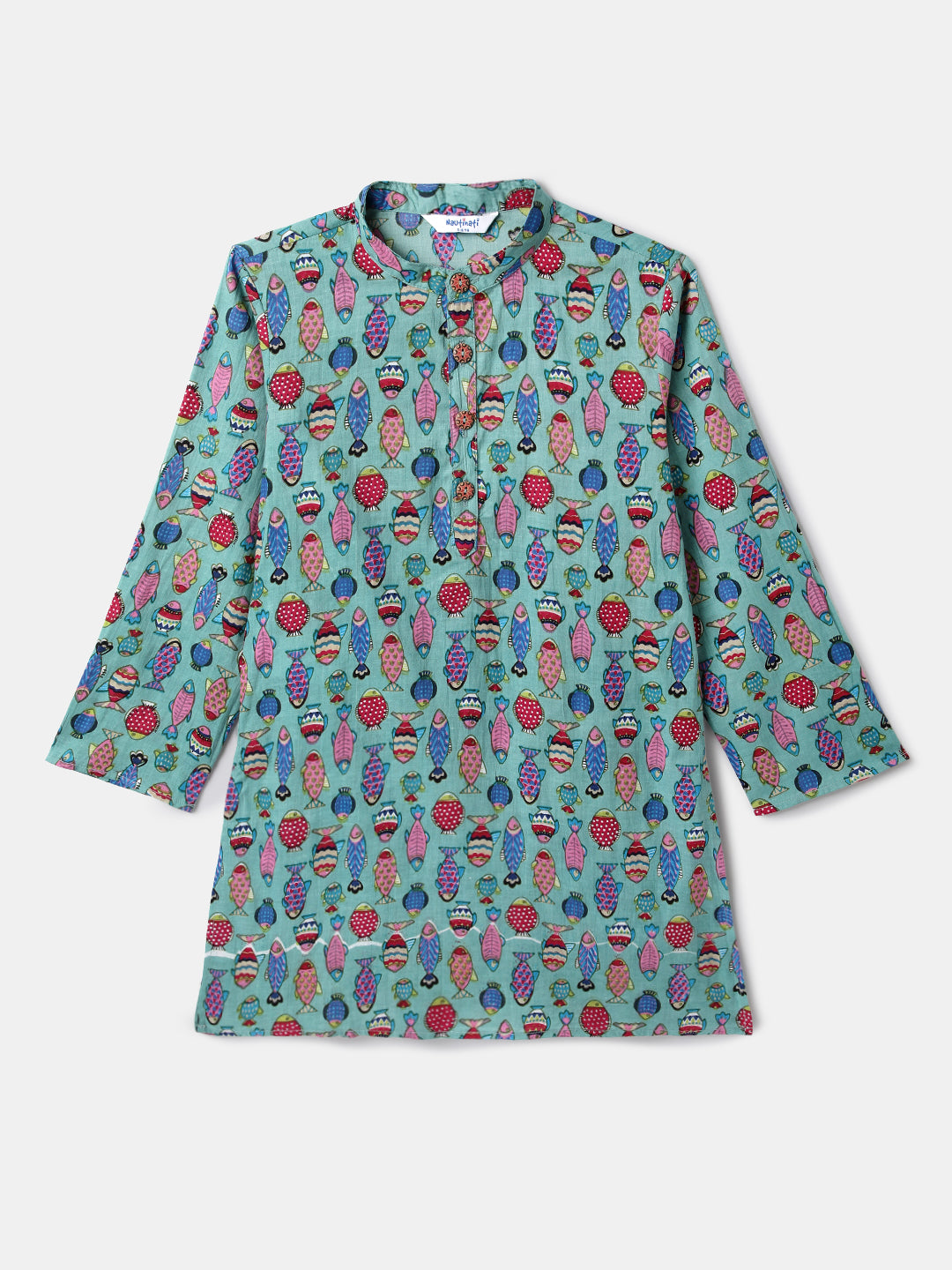 Nautinati Boys' Cotton Festive Kurta and Pyjama Set | Block Print Kurta | Age 2-10 Years