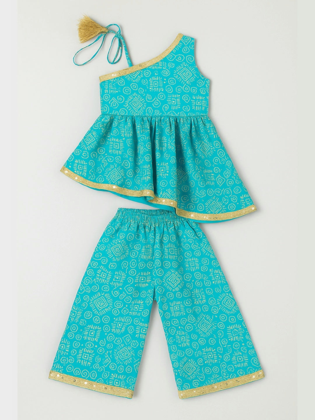 Nautinati Girls' Cotton Ethnic Festive Set | Age 2-10 Years