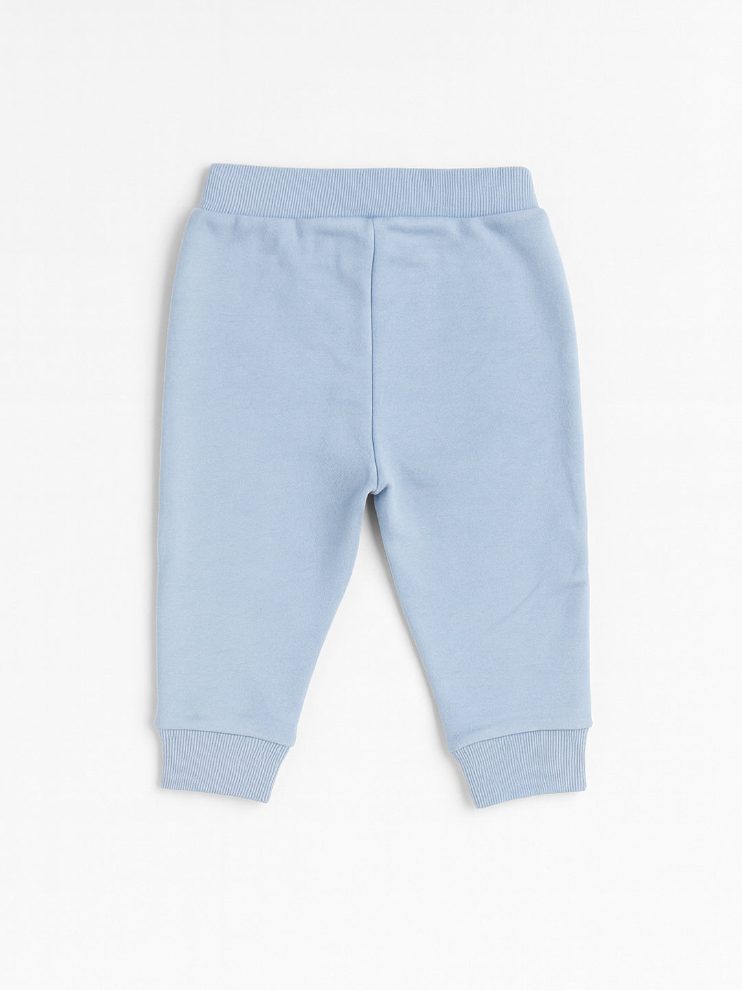 Nautinati White & Blue Typography Sweatshirt Set for Girls