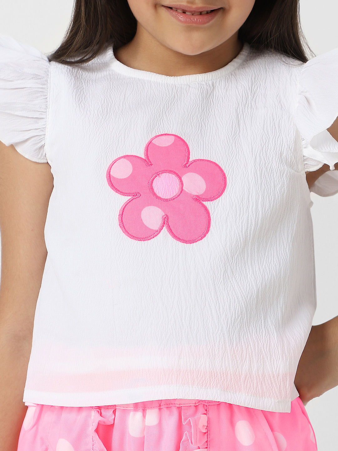 Nautinati Girls' Polka Print Combo Set of Top and Bottoms