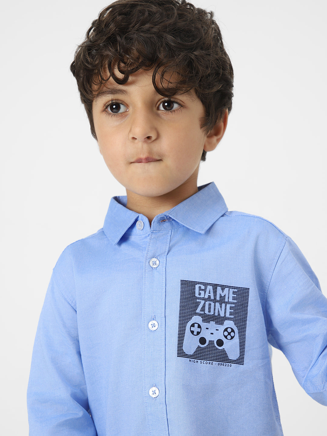 Nautinati Boys Cotton Printed Shirt