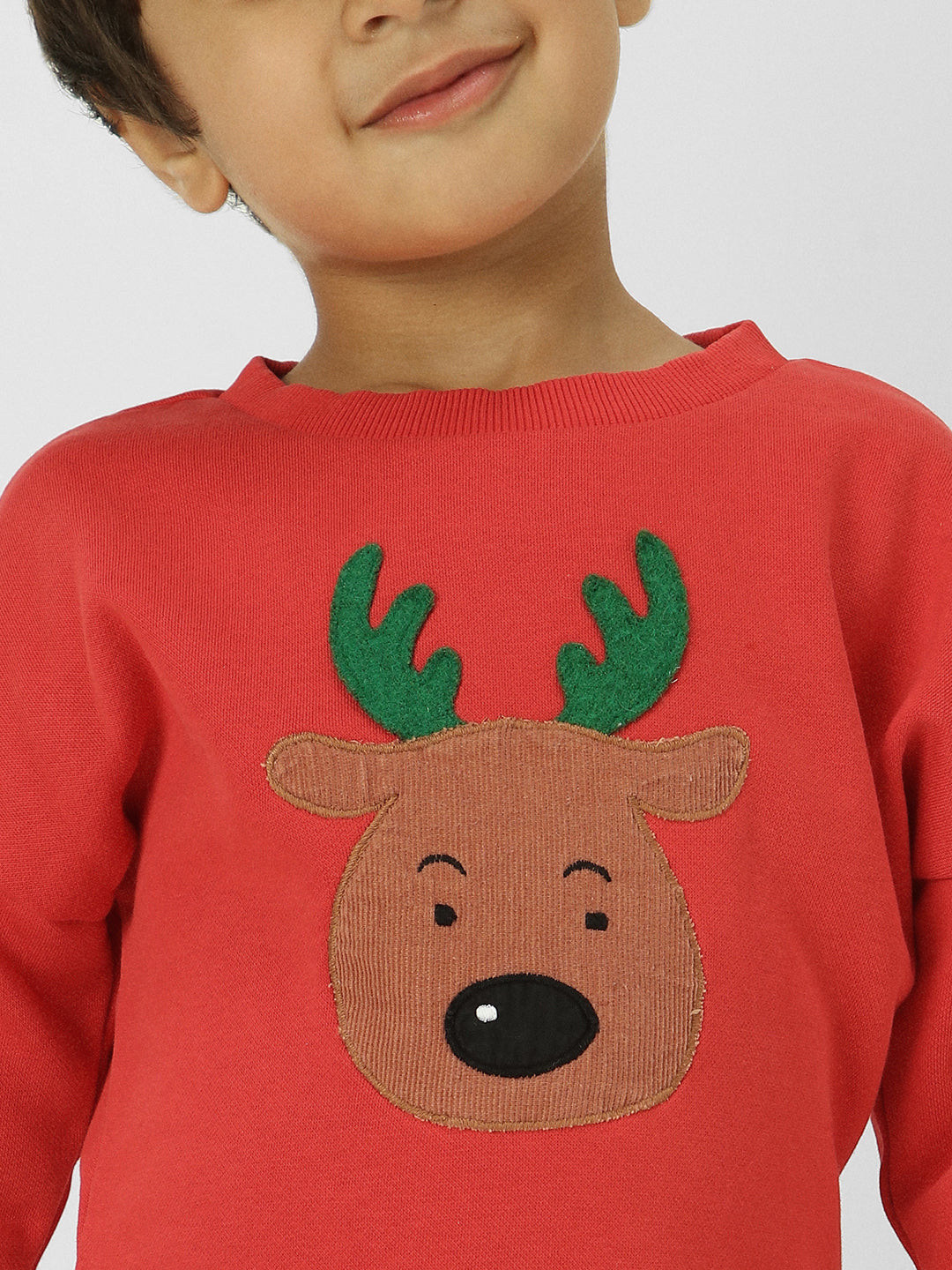 Boys Holiday-Themed Applique Design Sweatshirt
