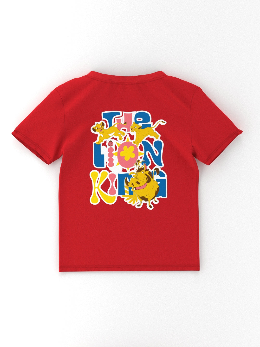 Nautinati Boys' Pack of 2 Cotton Lion King Graphic Printed Oversized T-shirts