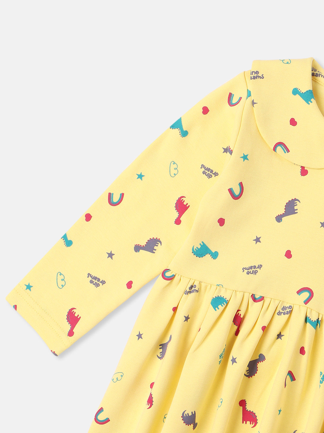 Nautinati Infants Cotton All Over Graphic Print Dress with Matching Headband