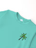 Nautinati Teal Puff-printed Oversized T-shirt for Boys