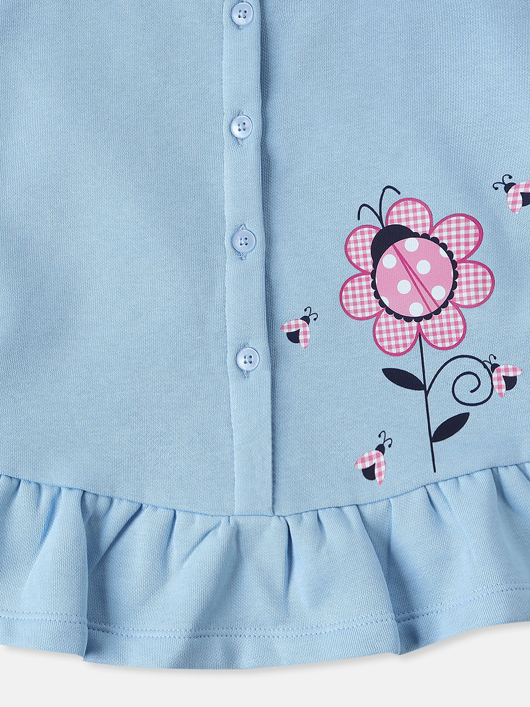 Nautinati Girls Slip Dress with Polka Print T-shirt