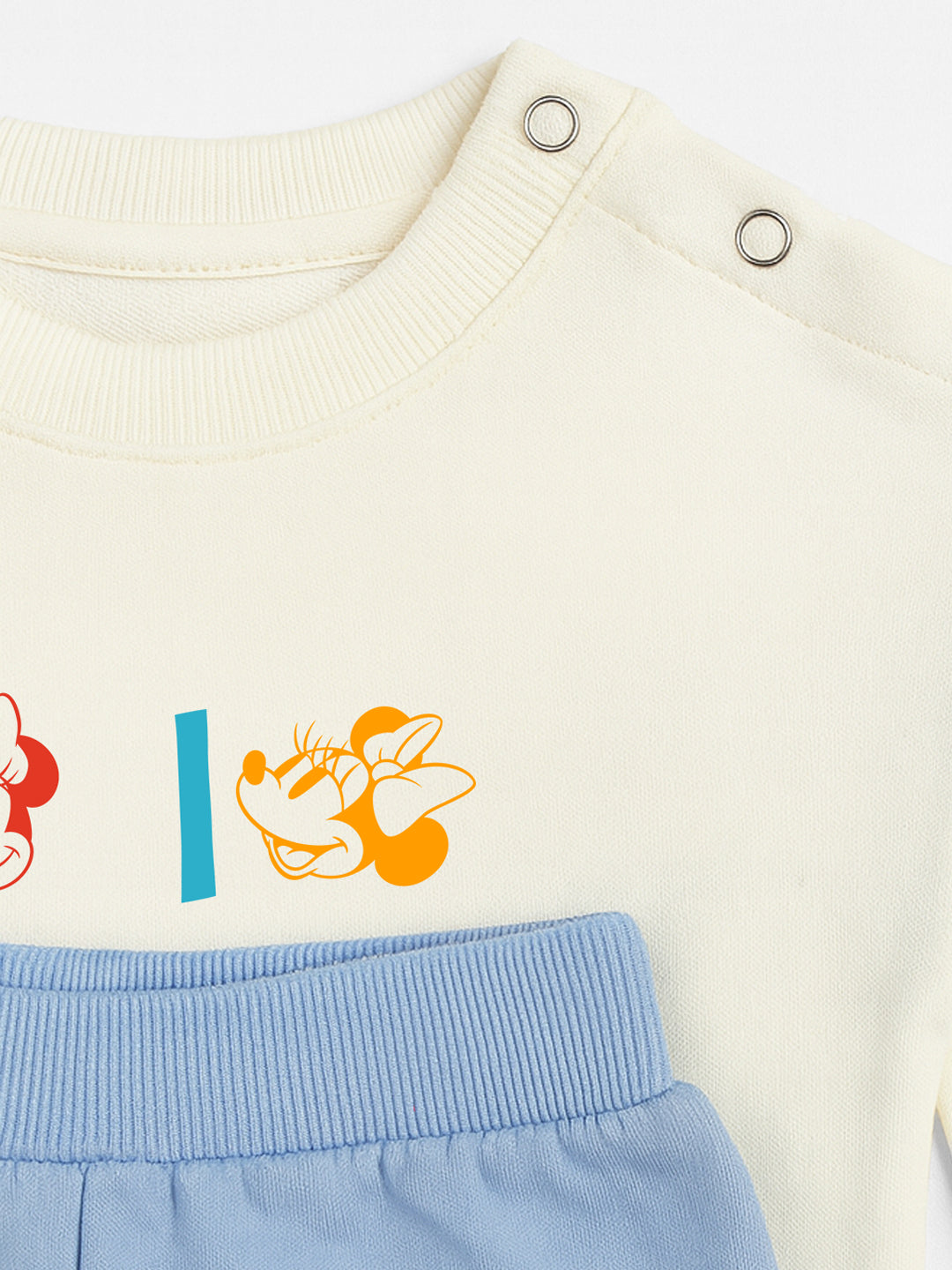 Nautinati White & Blue Typography Sweatshirt Set for Girls