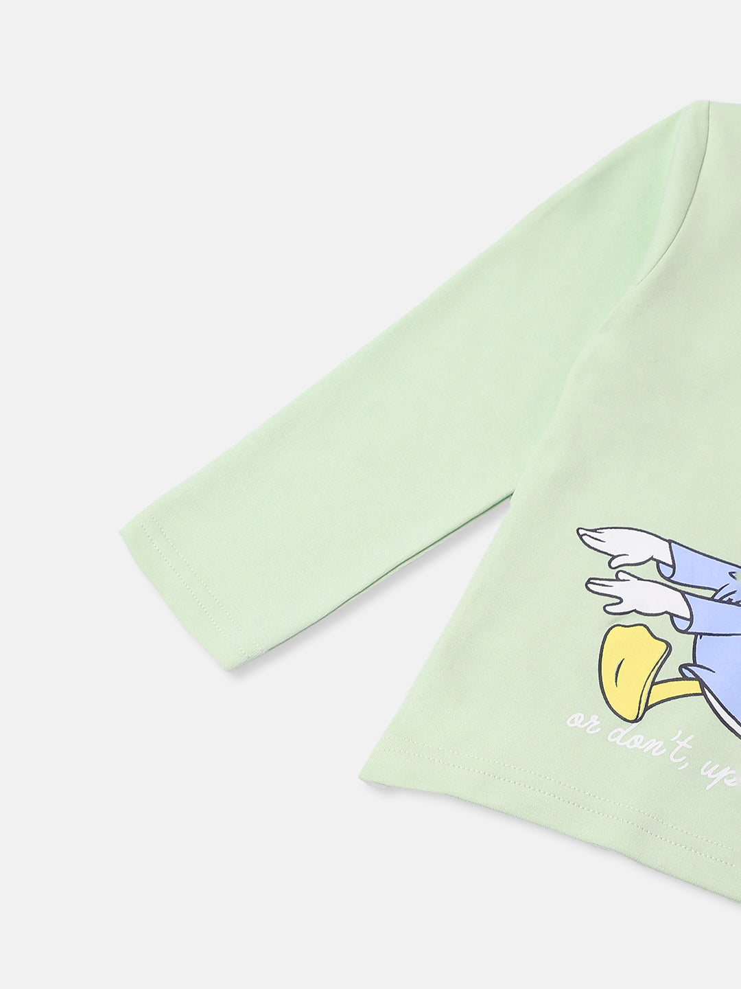 Nautinati Disney Donald Duck Baby Boys Casual T-shirt Track Pants (Green & Blue)