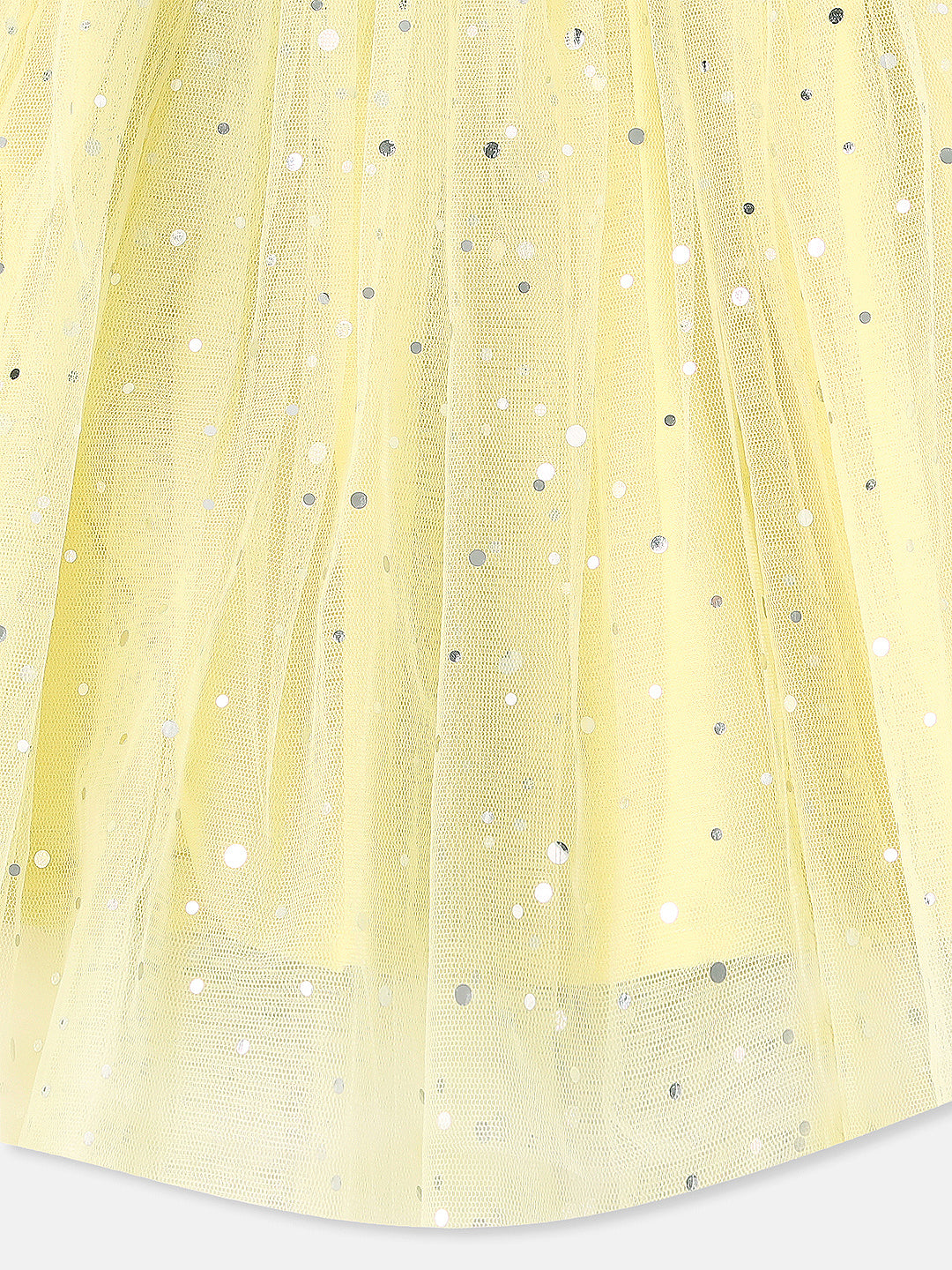 Nautinati Girls Shimmery Party Frock With Ruffle Sleeves