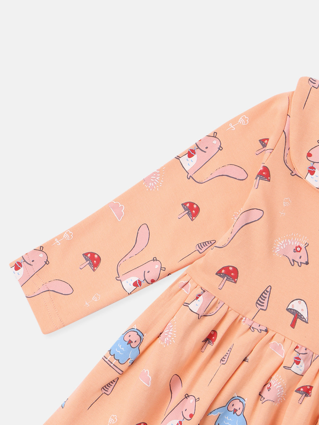 Nautinati Infants Cotton All Over Graphic Print Dress with Matching Headband