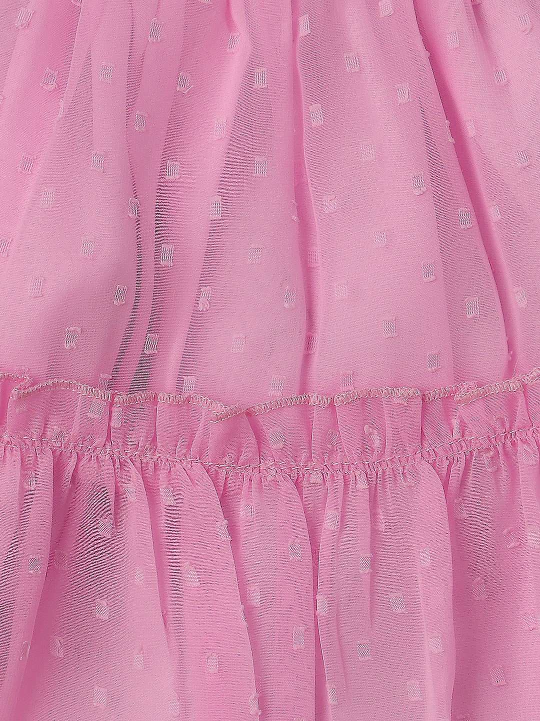 Nautinati Girls Swiss Dot Frock With Flutter Sleeves