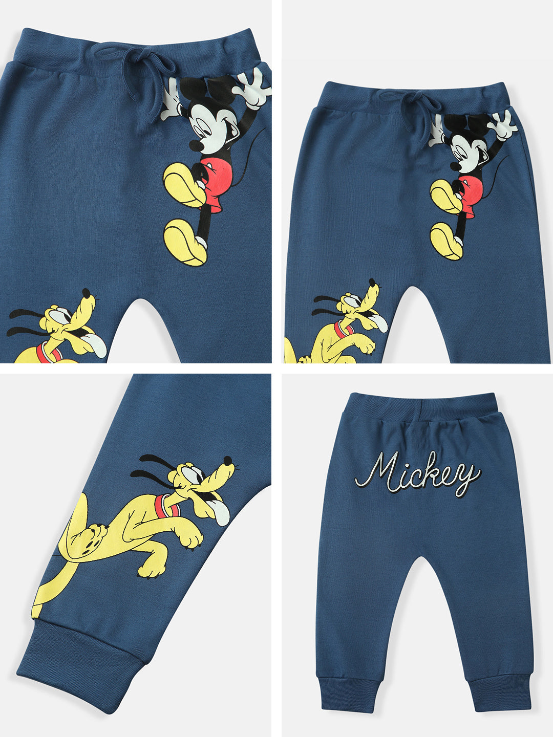 Nautinati Disney Mickey and Friends Track Pant For Baby Boys (Dark Blue, Pack of 1)