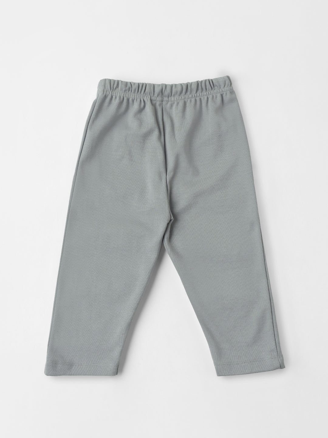 Nautinati Cotton Solid and Forest AOP Pack of 2 Pants Set for Baby Girls
