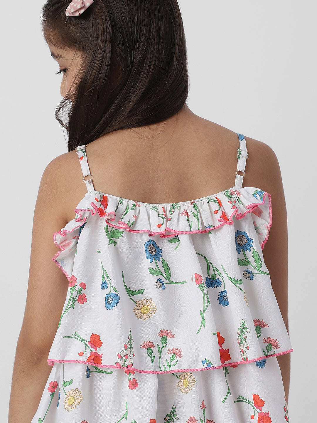 Nautinati Girls Floral AOP Tiered Frock