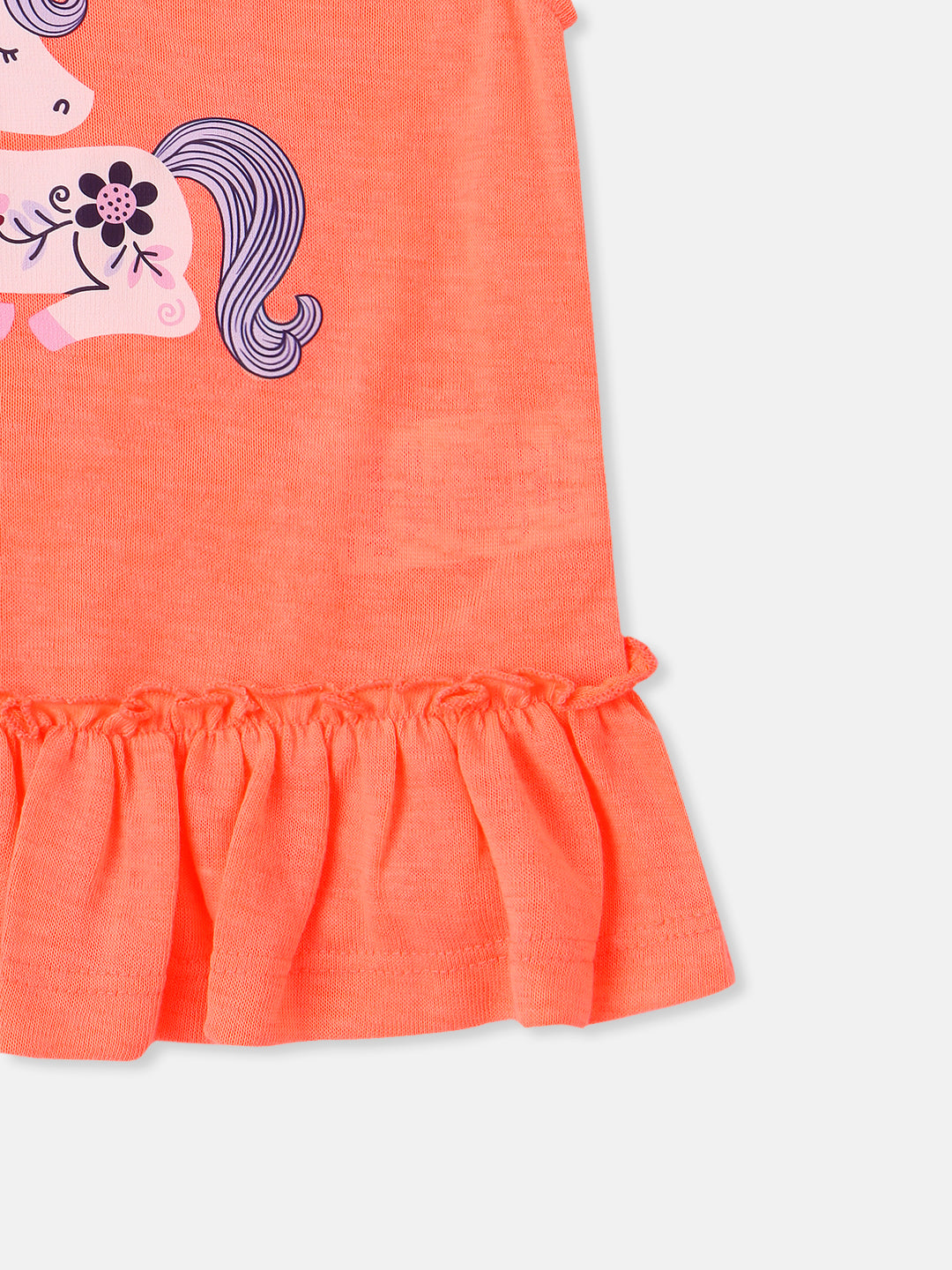 Nautinati Girls' Cotton Unicorn Print Top