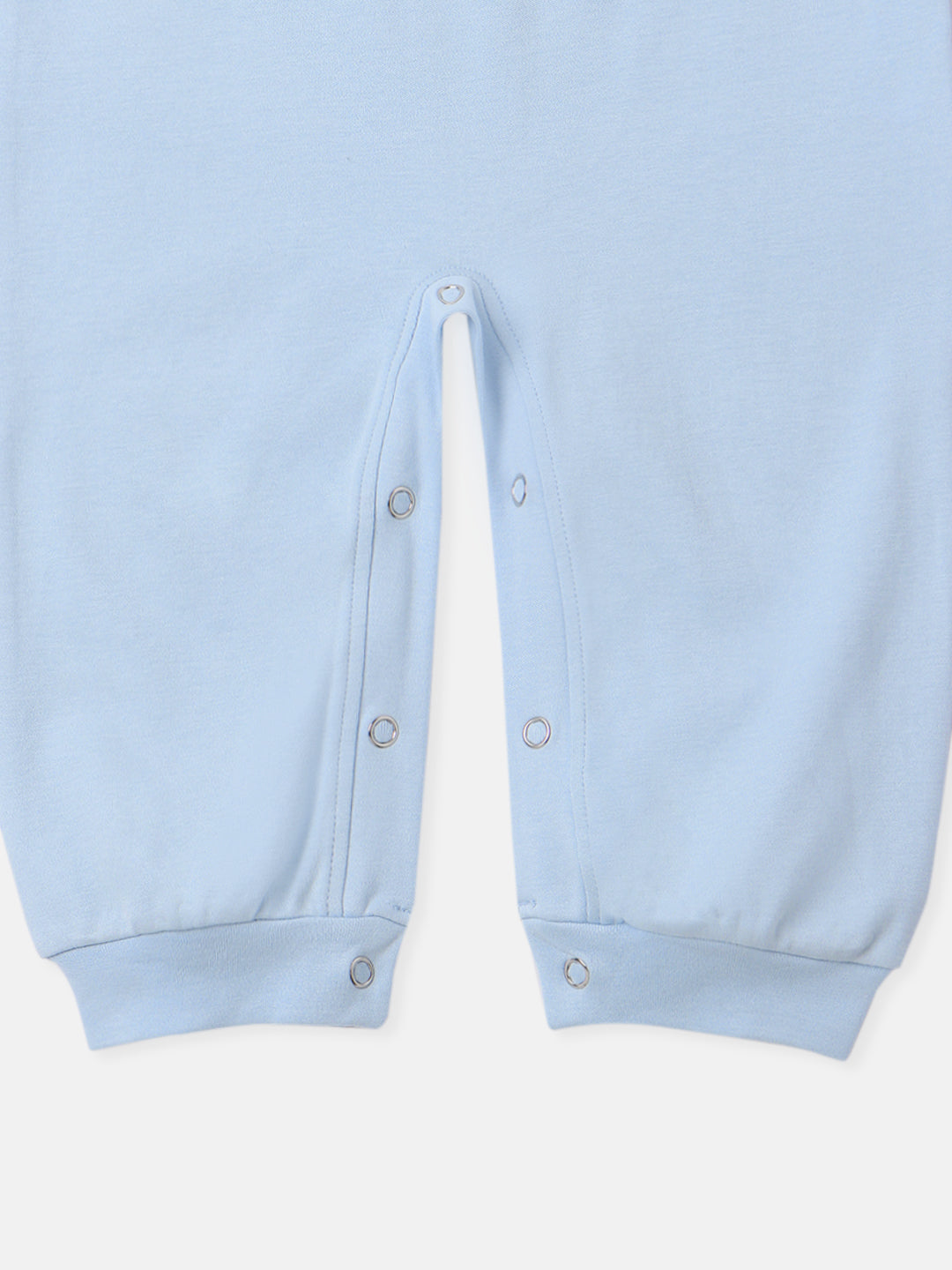 Nautinati Infants Premium Cotton Colourblock & Graphic Printed Sleepsuit