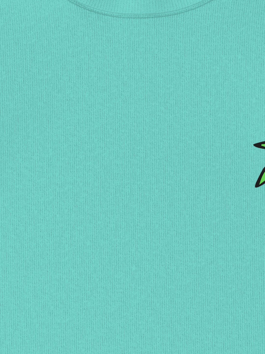 Nautinati Teal Puff-printed Oversized T-shirt for Boys