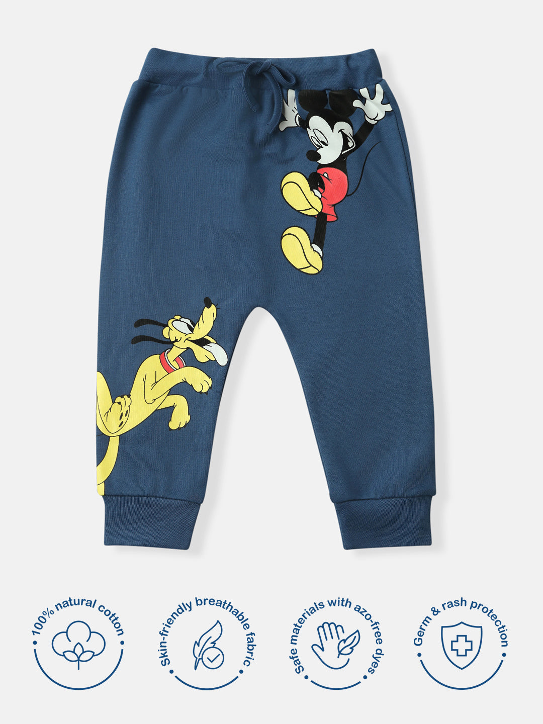 Nautinati Disney Mickey and Friends Track Pant For Baby Boys (Dark Blue, Pack of 1)