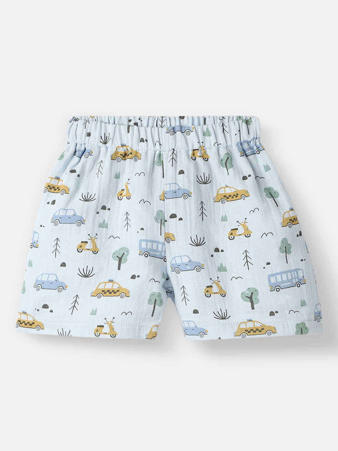 Nautinati Infant Boys' Patterened Muslin Cotton Clothing Set of Top and Pants