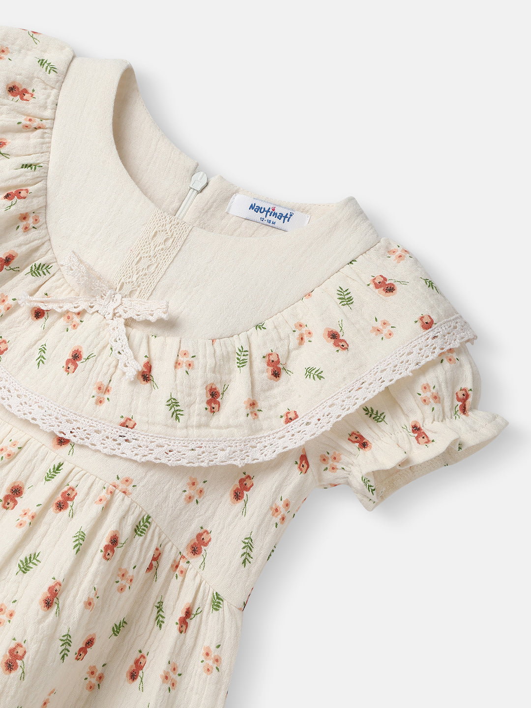Nautinati Girls’ Floral Cotton Lace Dress