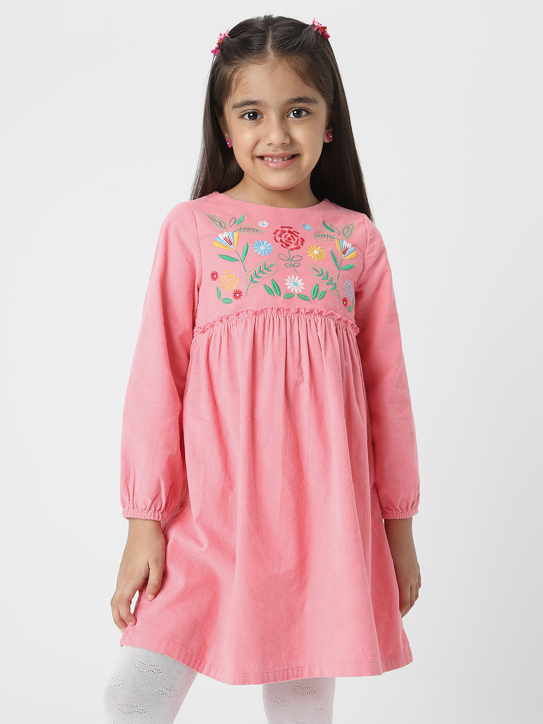 FLORAL EMBROIDERD FULL SLEEVED DRESS