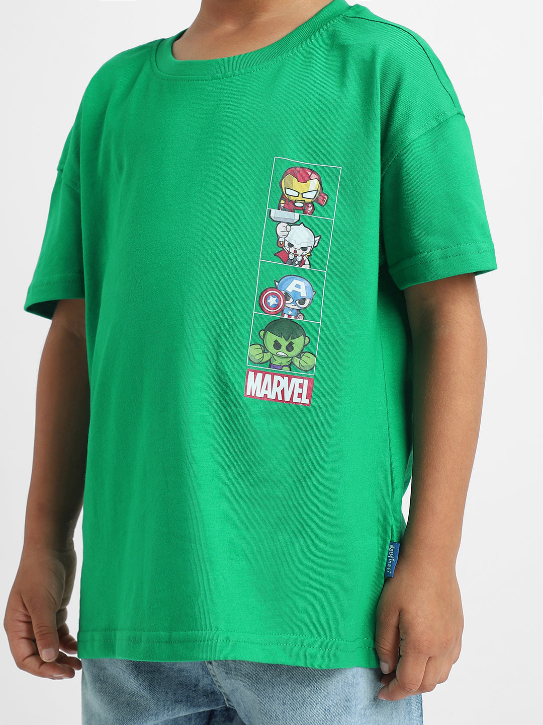 Nautinati Marvel T-shirt and Denim Shorts Set for Boys | Age 2 - 10 Years