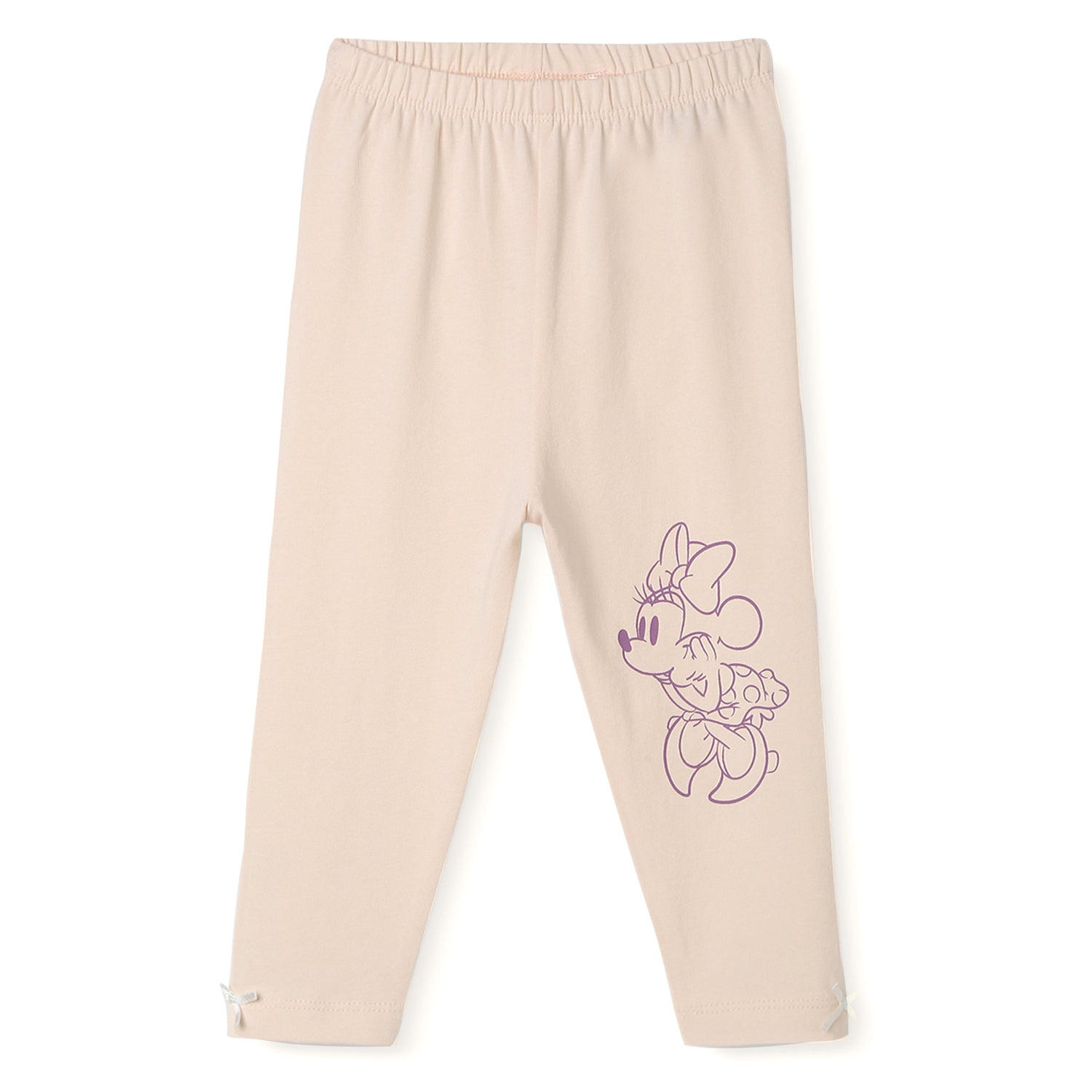 Nautinati Girls Minnie Mouse Print Leggings | Cotton Blend| Age 3 - 24 Months